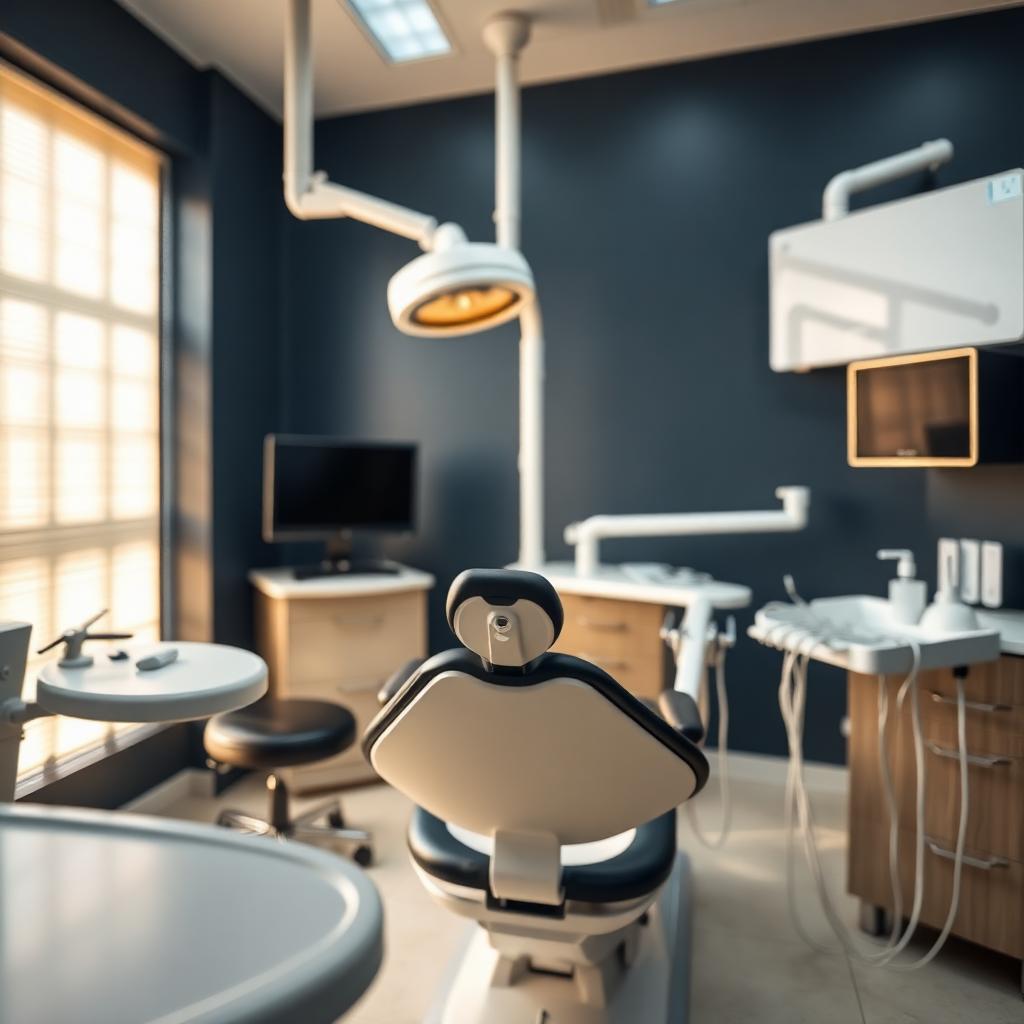 Modern dental hygiene operatory with clean instruments
